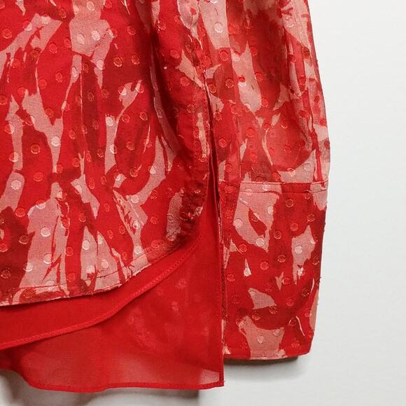 GREY Jason Wu Clip Dot Tie Blouse - Size 10 - NWT - Picture 5 of 9